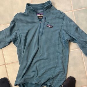 Patagonia Waffle-Knit Quarter-Zip Pullover - Teal